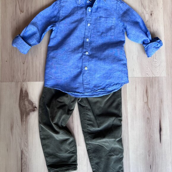 Zara Green Corduroy Lined Kids Pants 5 years - Picture 16 of 16